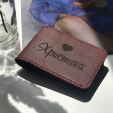 Обкладинка на права з гравіруванням "Heart" Обкладинка на права з гравіруванням "Heart"