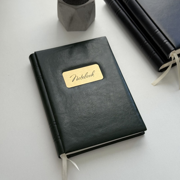 Блокнот з екошкіри з металевою пластиною "Notebook" Блокнот з екошкіри з металевою пластиною "Notebook"