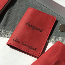 Обкладинка на паспорт з гравіруванням "Passport" Обкладинка на паспорт з гравіруванням "Passport"