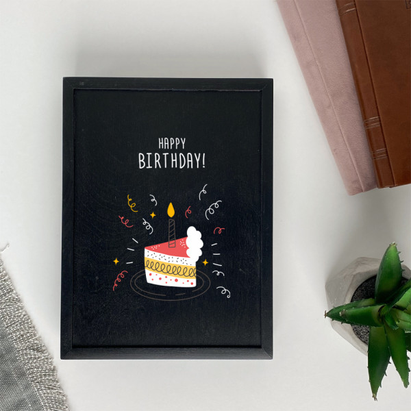 Коробка під блокнот А5 з друком "Happy Birthday" Коробка під блокнот А5 з друком "Happy Birthday"