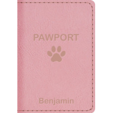 Обкладинка на ветпаспорт "Pawport" з екошкіри та персональним написом. Обкладинка на ветпаспорт "Pawport" з екошкіри та персональним написом.