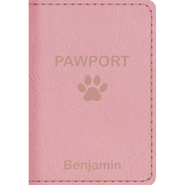 Обкладинка на ветпаспорт "Pawport" з екошкіри та персональним написом.