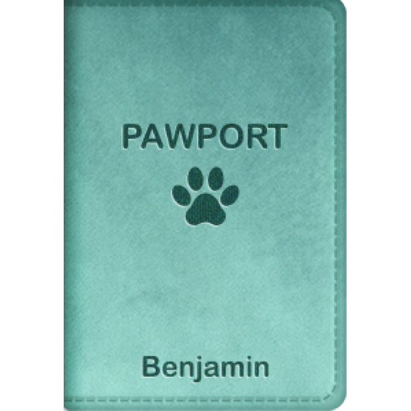 Обкладинка на ветпаспорт "Pawport" з велюру та персональним написом. Обкладинка на ветпаспорт "Pawport" з велюру та персональним написом.